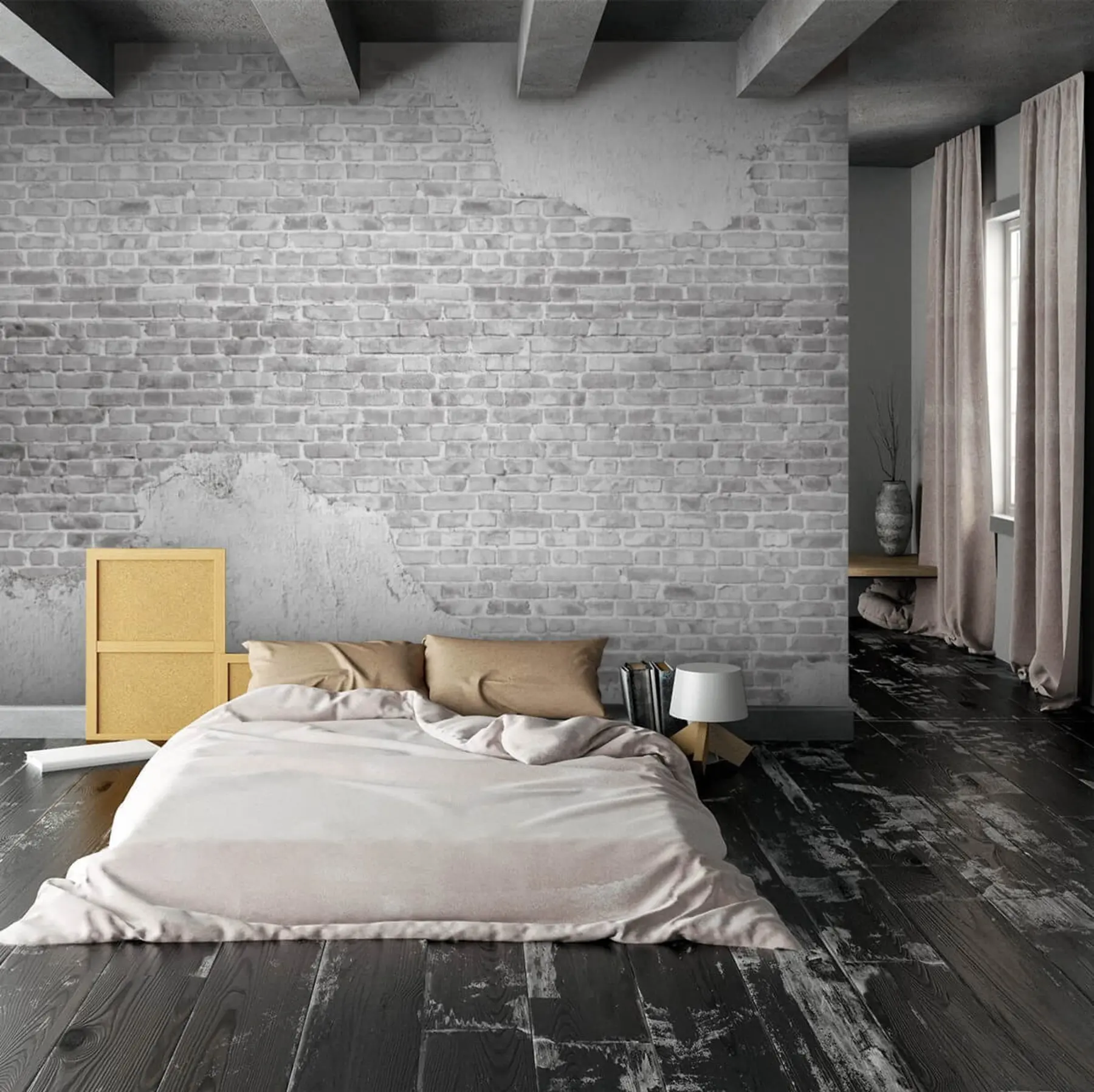 murales de pared Patrón, ladrillo y fuente u53029