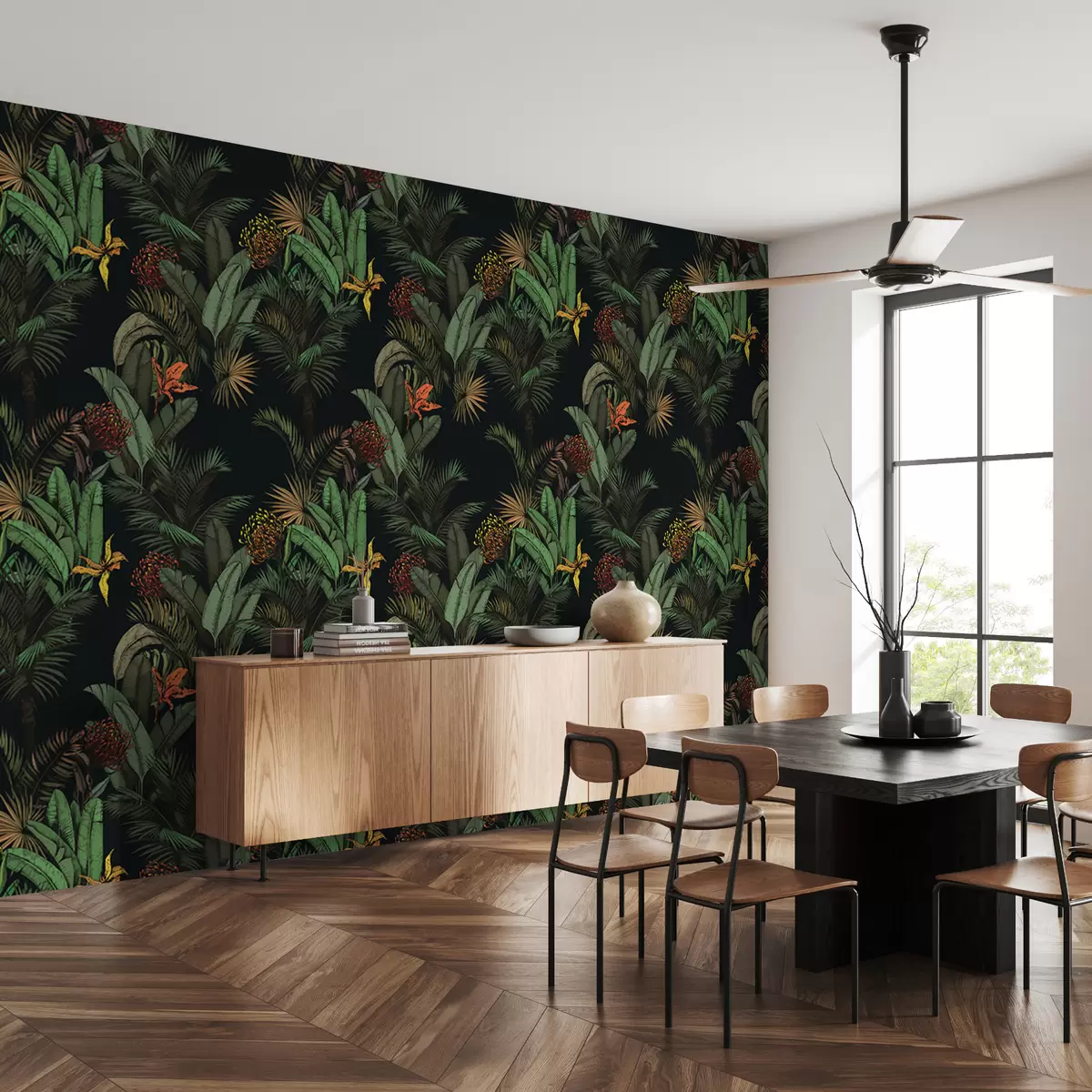murales de pared Follaje verde selva u79699