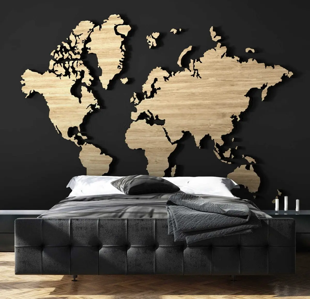 murales de pared Mapa del mundo de los árboles u50437