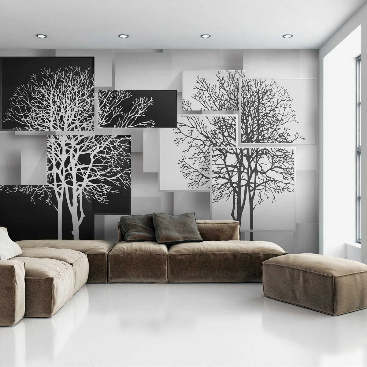murales de pared árbol yin yan u09369