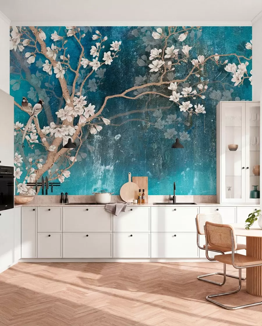 murales de pared Pájaros y ramas florecientes u12150