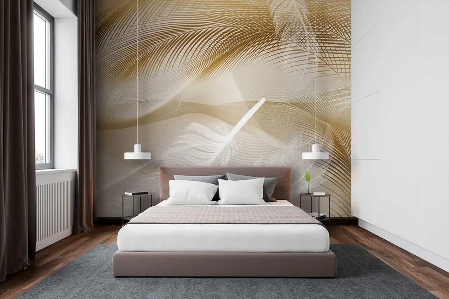 murales de pared Plumas crema u15570