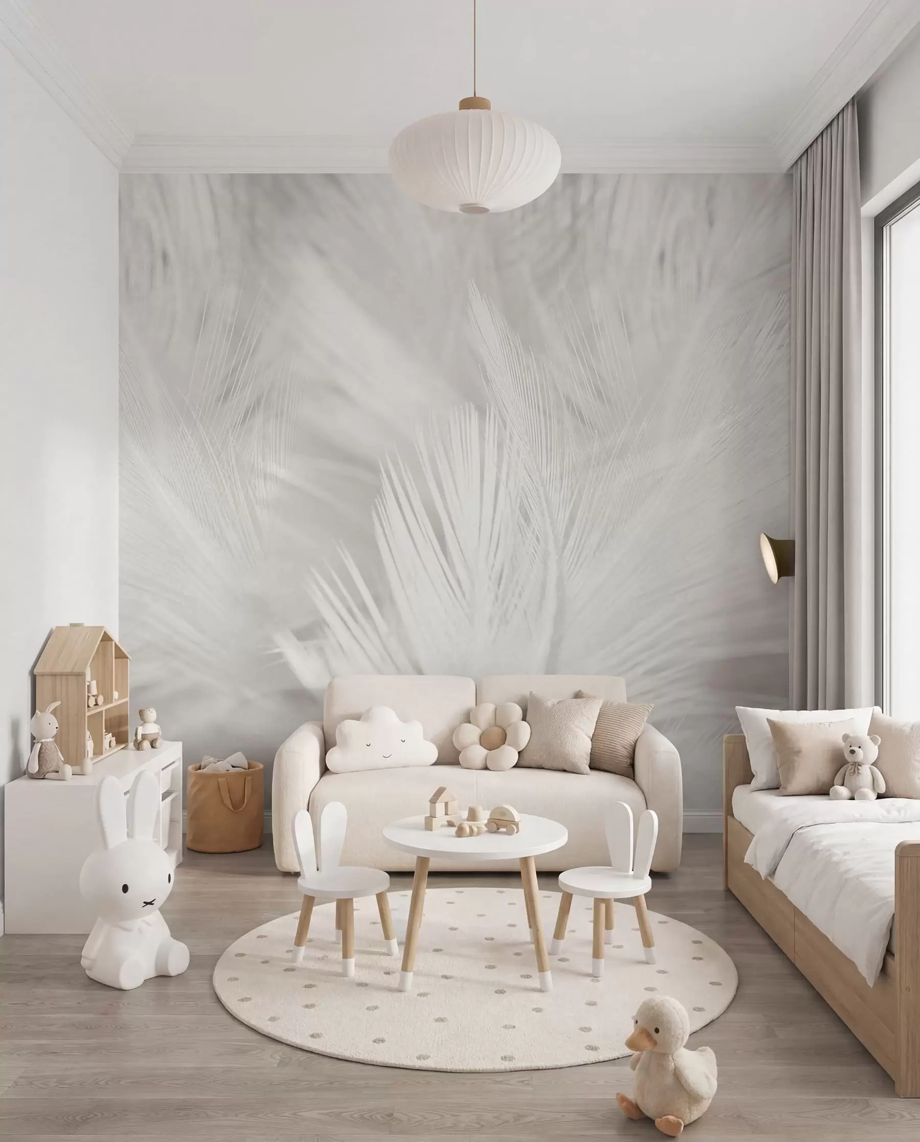 murales de pared Plumas de cerca u15622