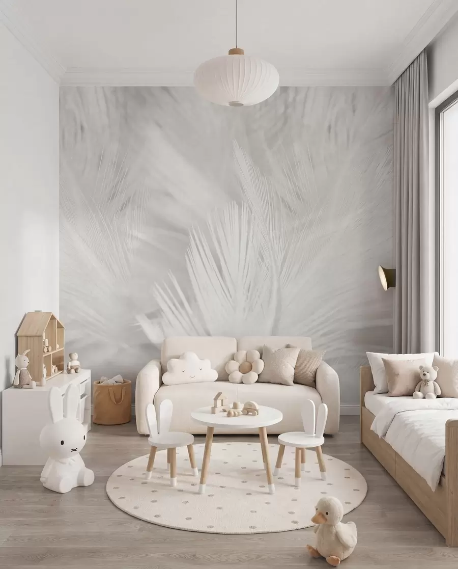 murales de pared Plumas de cerca u15622