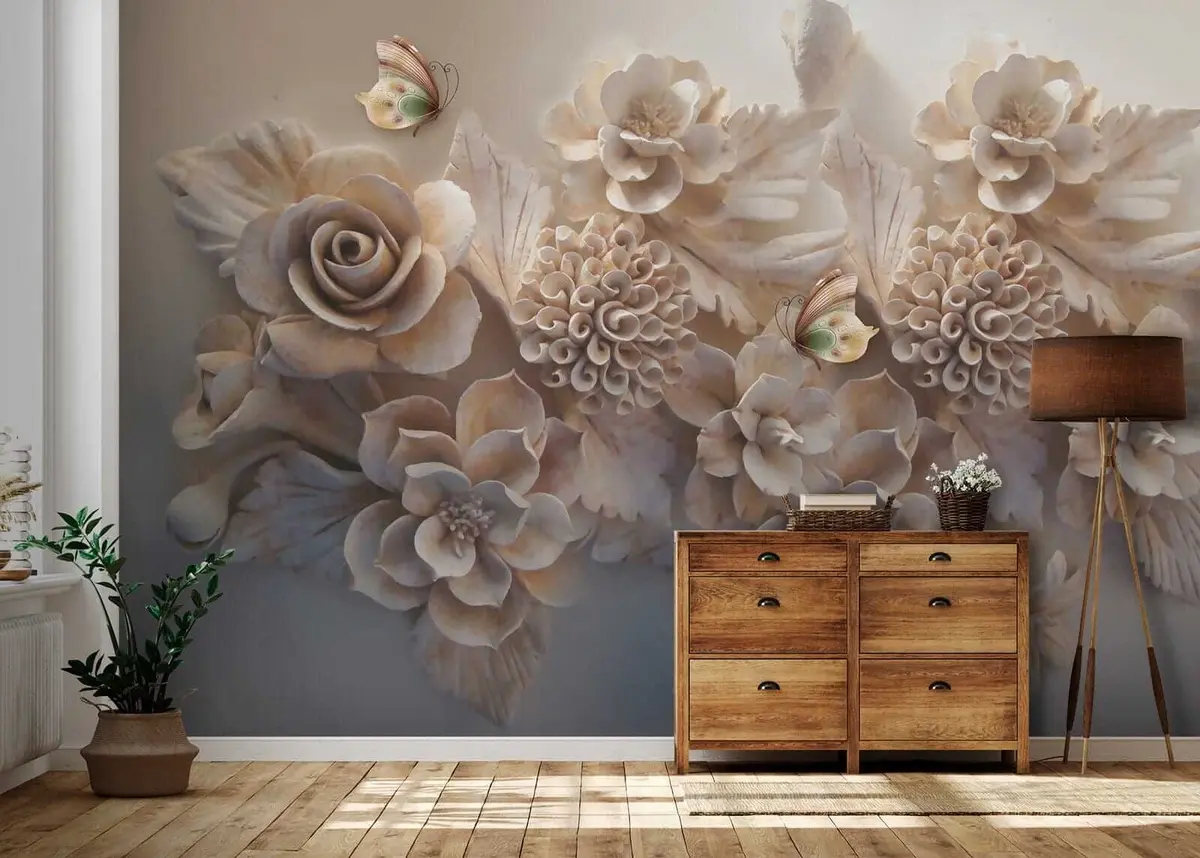murales de pared Flores 3d u16644