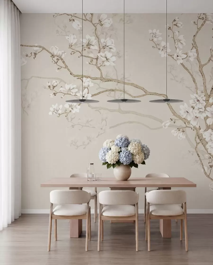 murales de pared Árbol floreciente y pájaros u25842