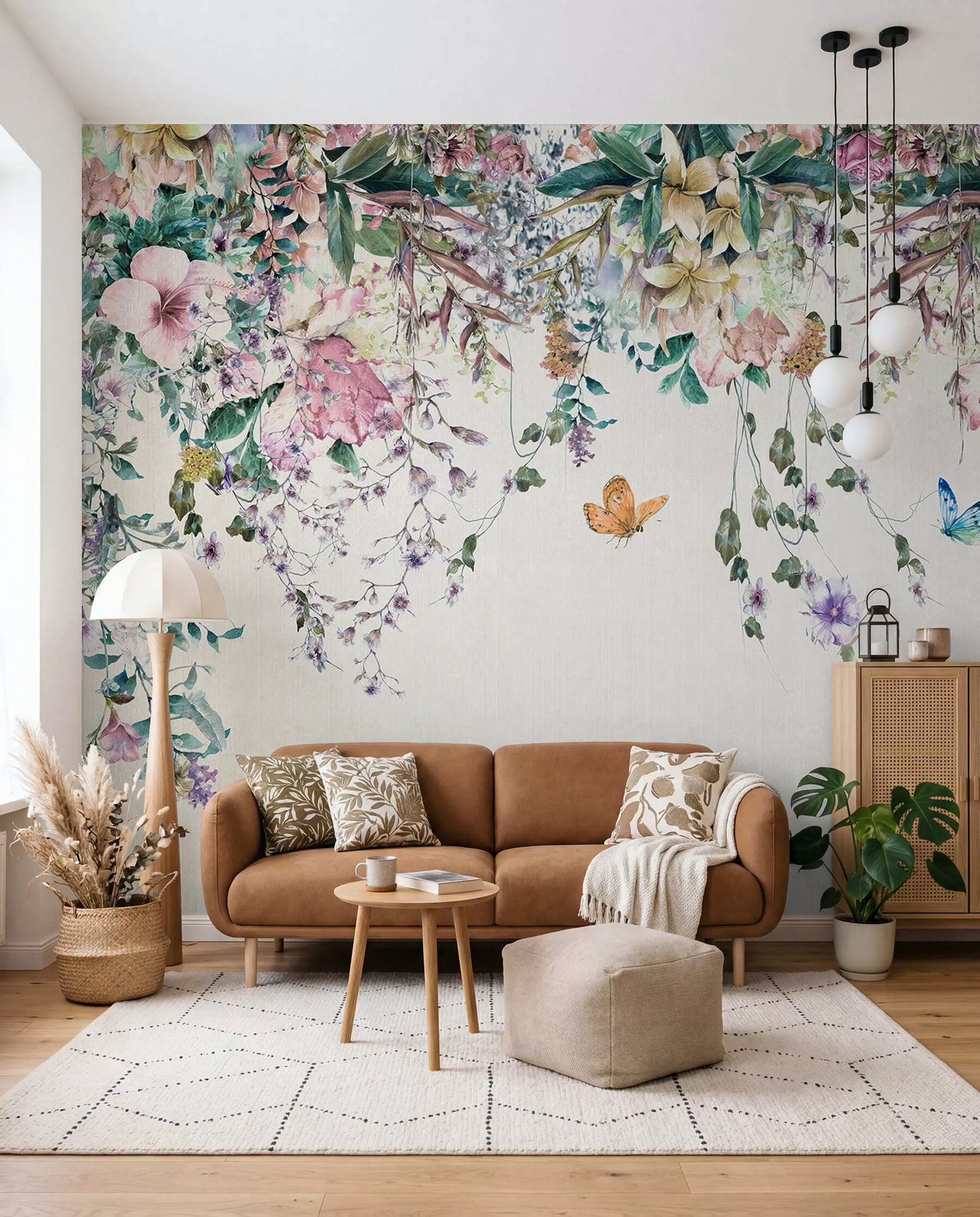 murales de pared Guirnalda de mariposas u30601