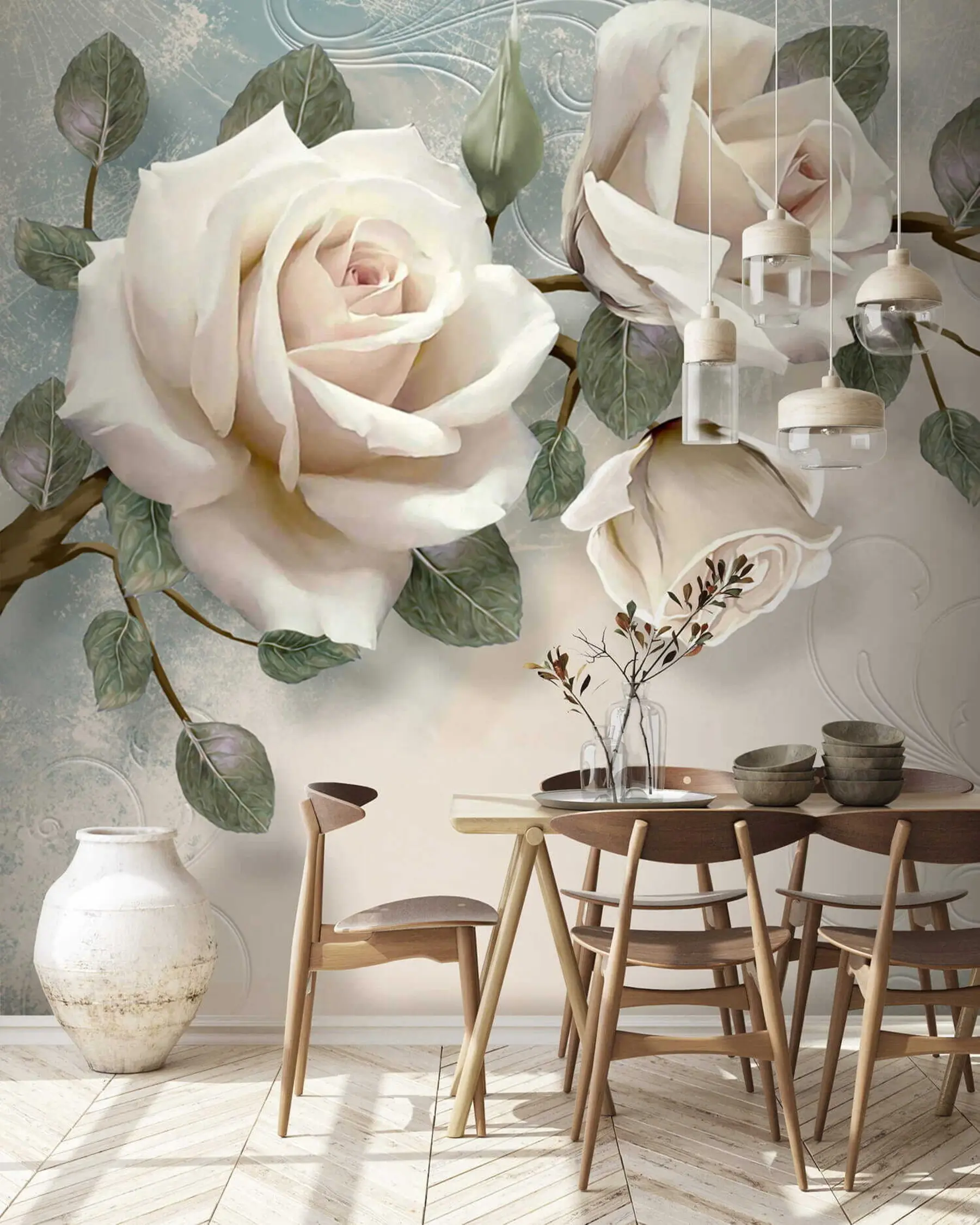 murales de pared Rosas crema u31353