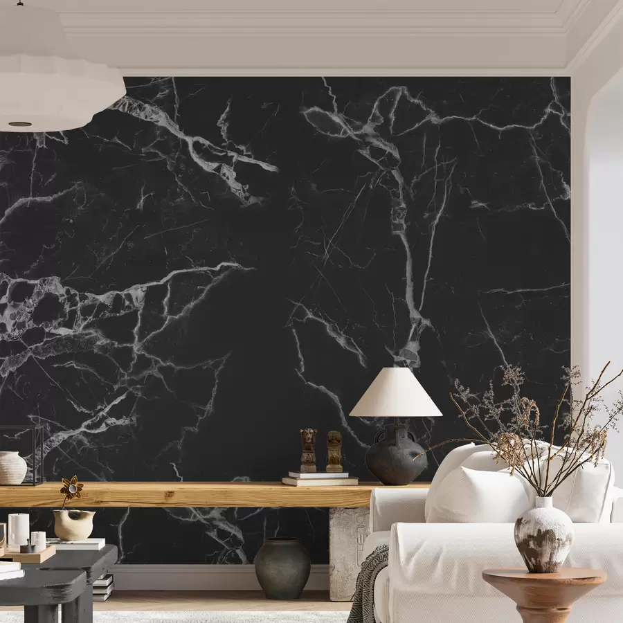 murales de pared Profundidad de mármol negro u32084