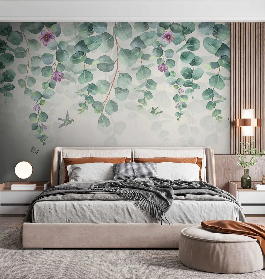 murales de pared Ramas colgantes con flores u36206