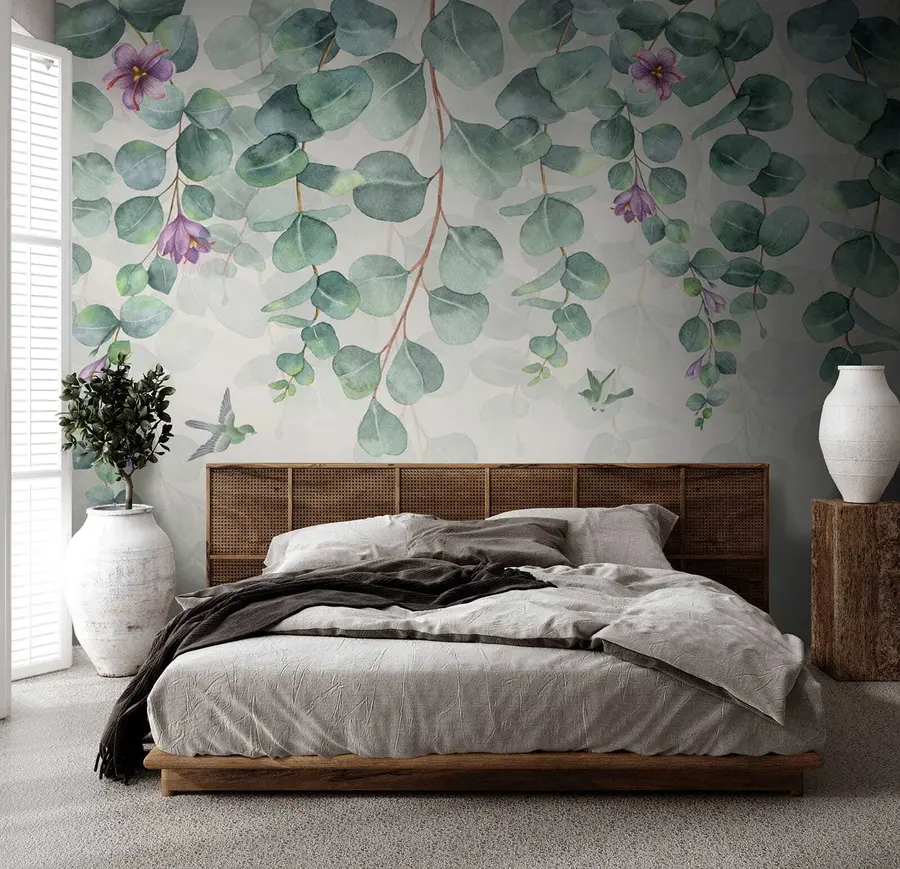 murales de pared Ramas colgantes con flores u36206
