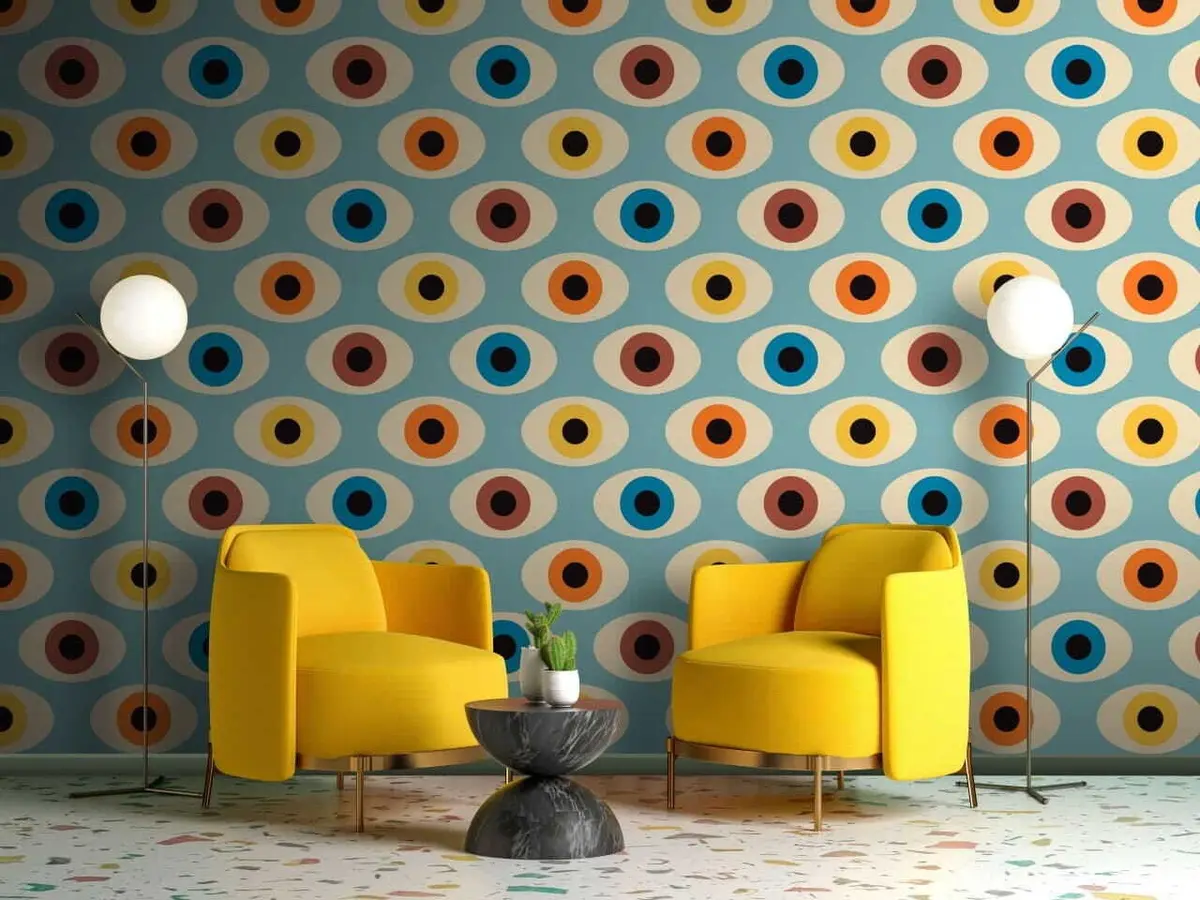 murales de pared ojos de estilo retro u51618