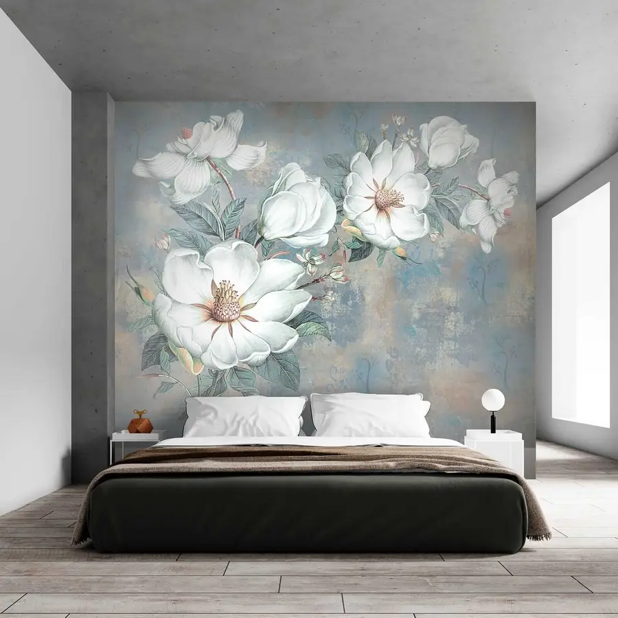 murales de pared Magnolias en la pared del grunge u38839