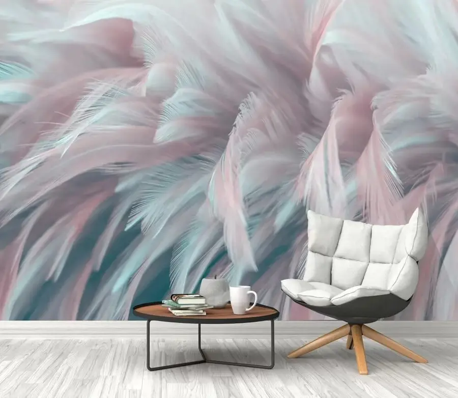 murales de pared Plumas tiernas u45689