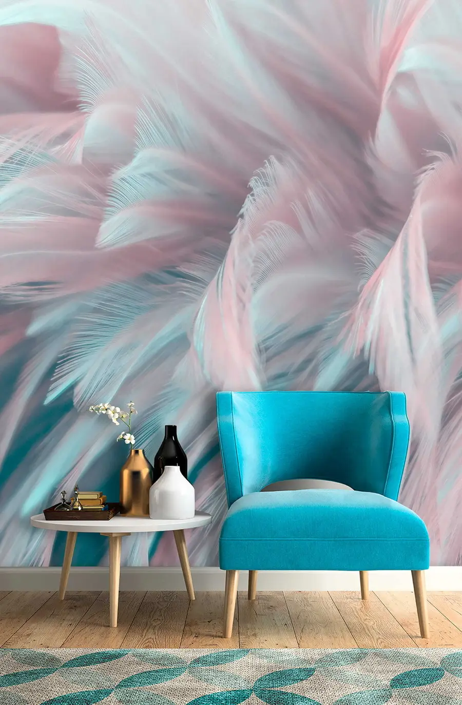 murales de pared Plumas tiernas u45689
