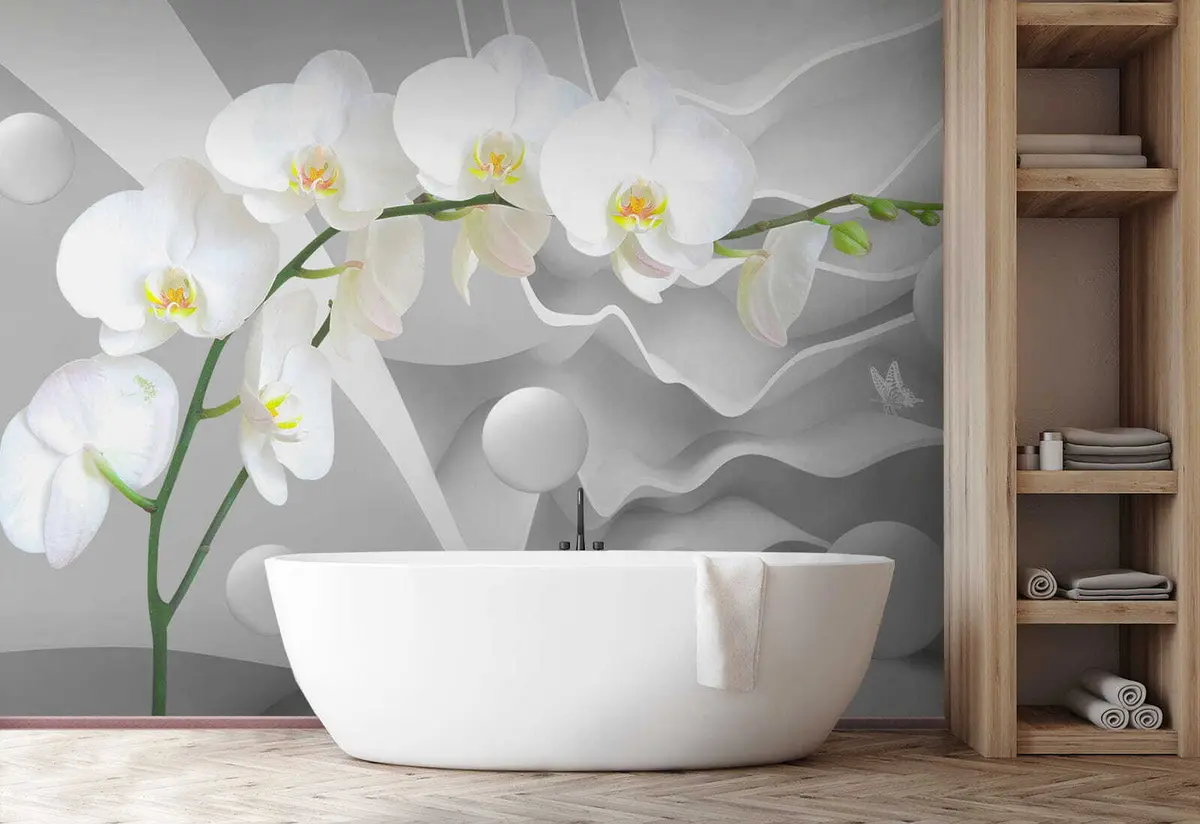murales de pared Orquídea blanca u47810