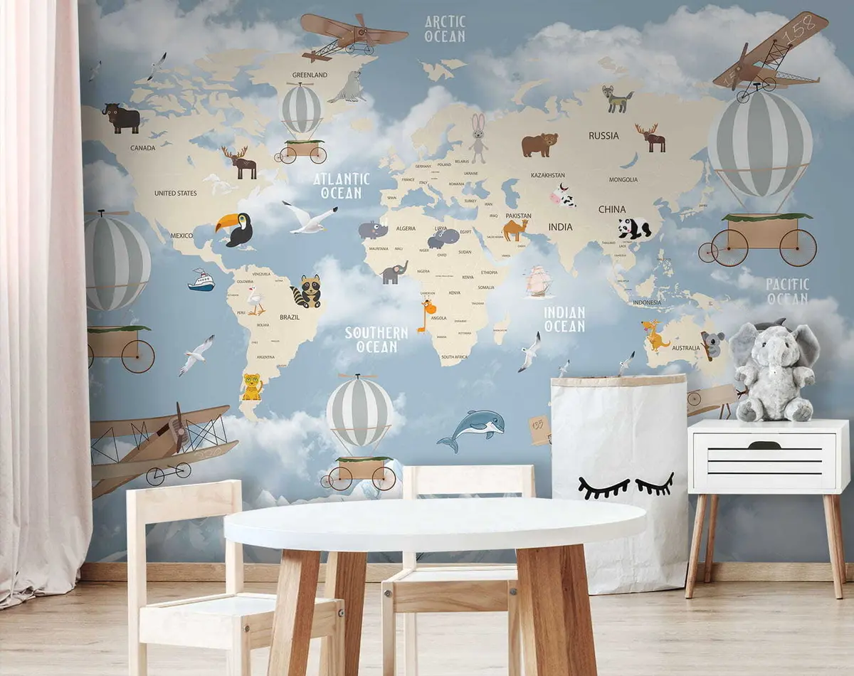 murales de pared Pequeño viaje por el mundo u48123