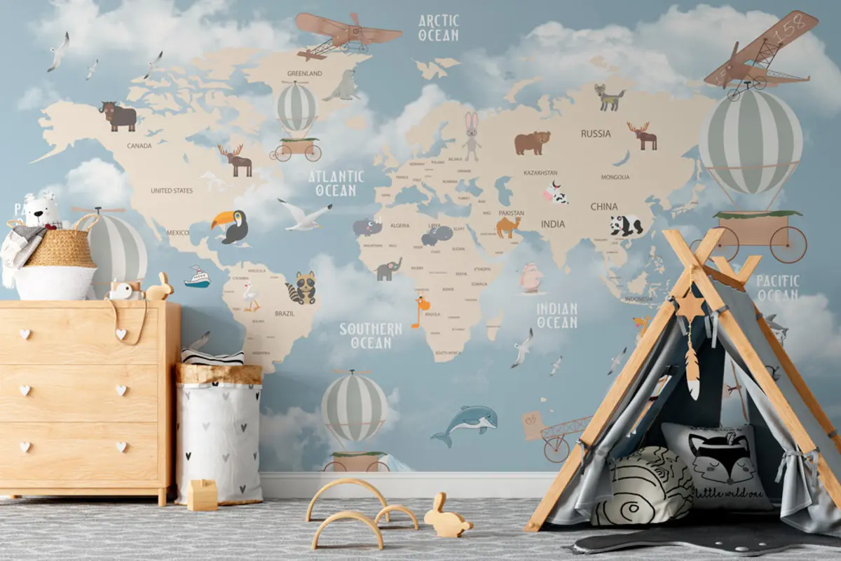 murales de pared Pequeño viaje por el mundo u48123