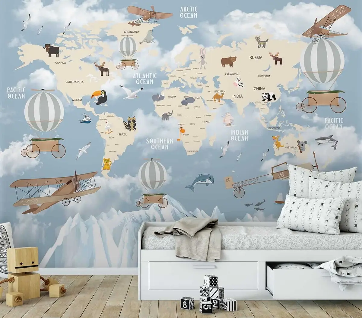 murales de pared Pequeño viaje por el mundo u48123