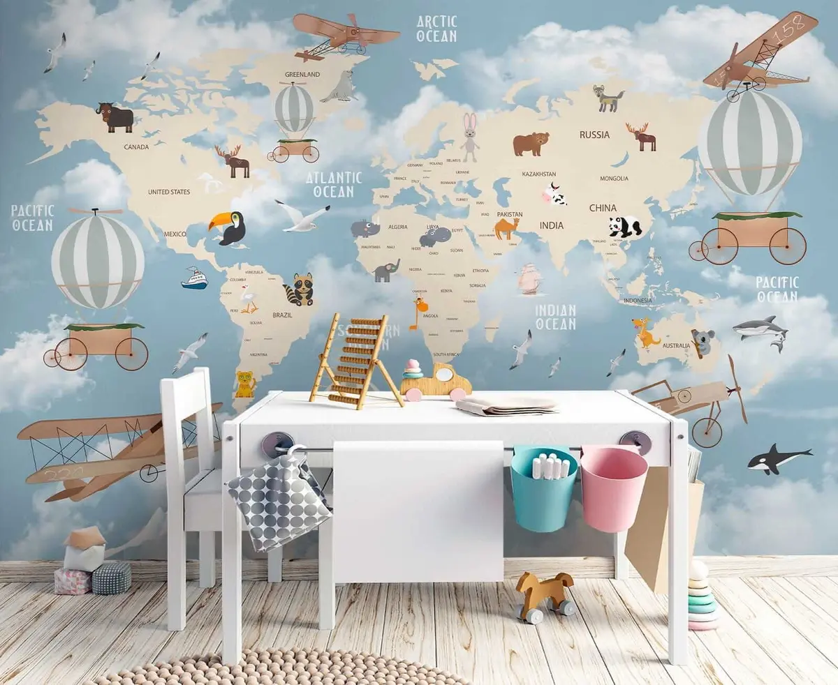 murales de pared Pequeño viaje por el mundo u48123