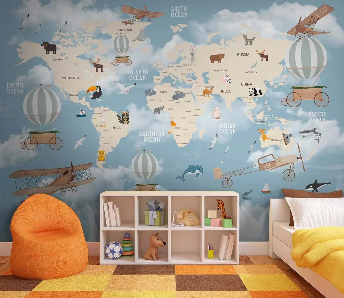 murales de pared Pequeño viaje por el mundo u48123