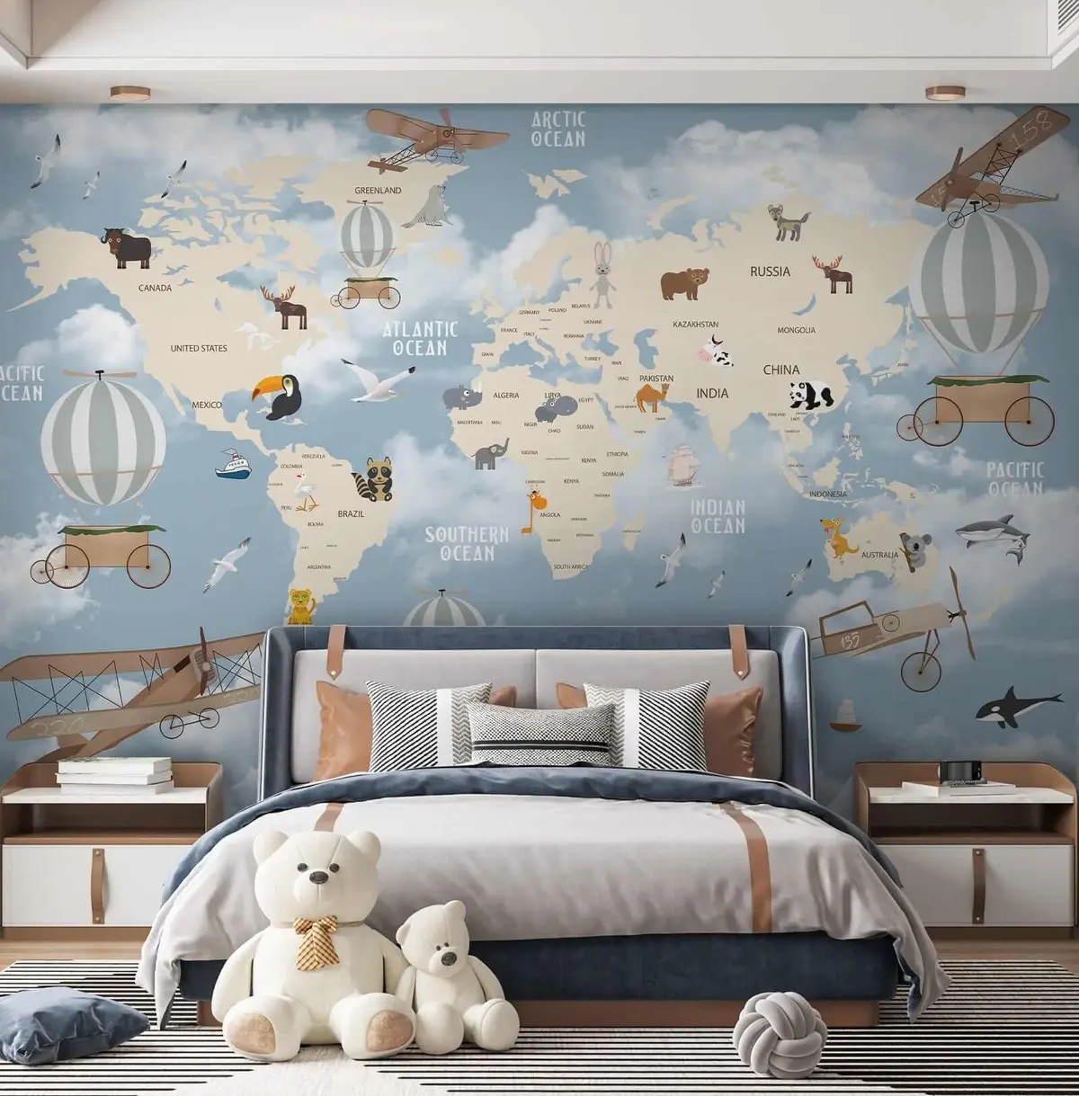 murales de pared Pequeño viaje por el mundo u48123