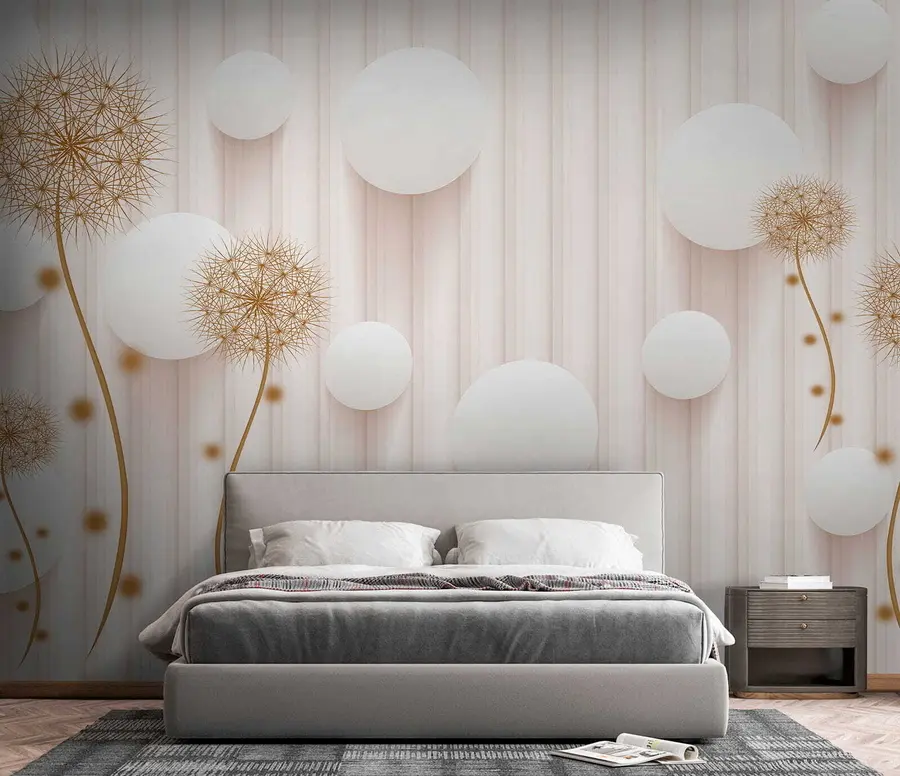 murales de pared Bolas y dientes de león u52503