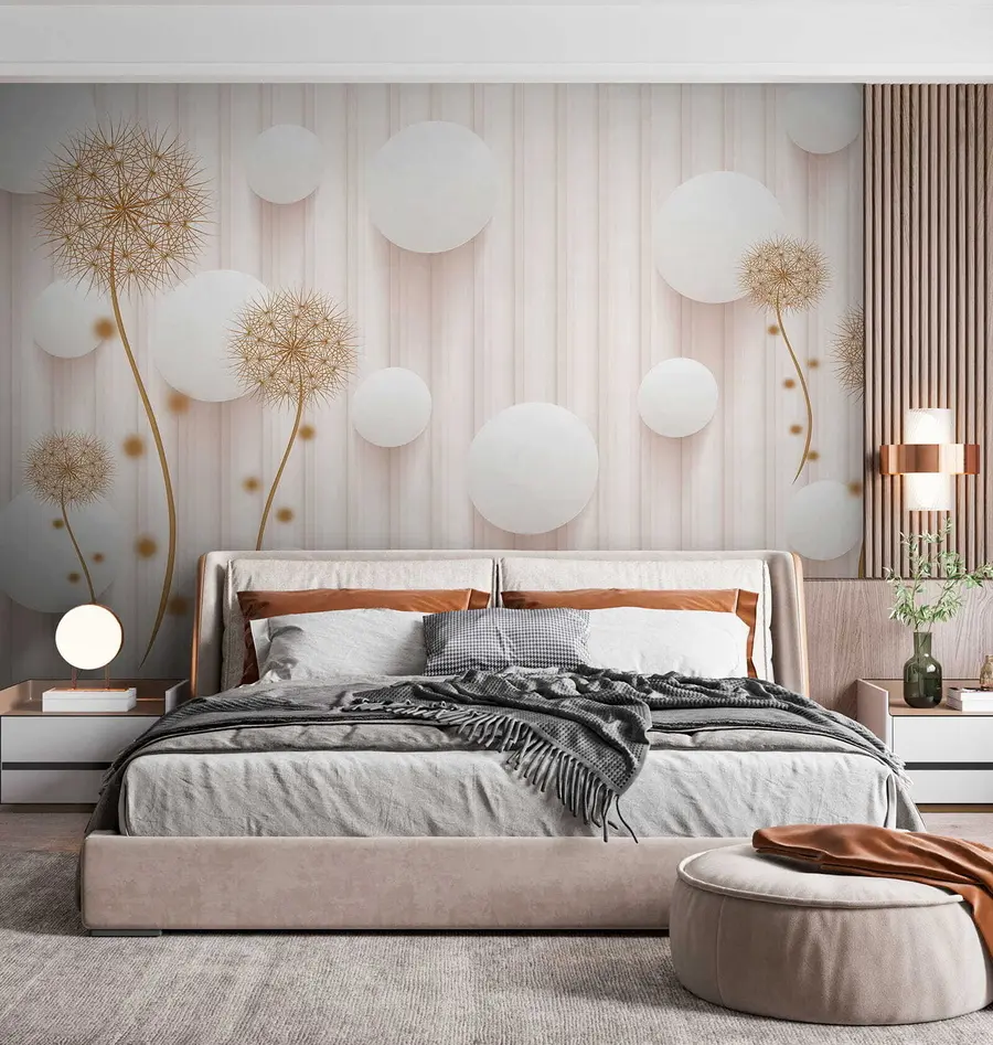 murales de pared Bolas y dientes de león u52503