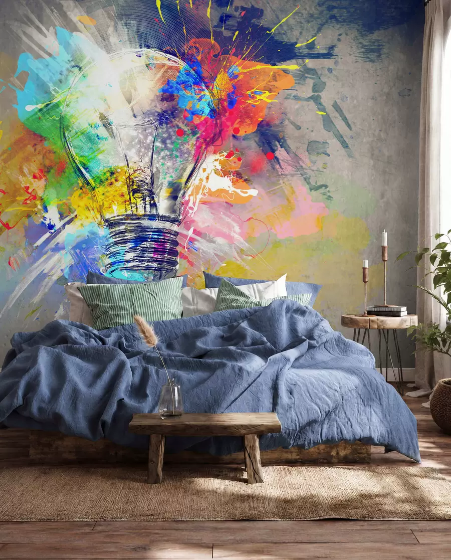 murales de pared Una idea brillante en color u53882