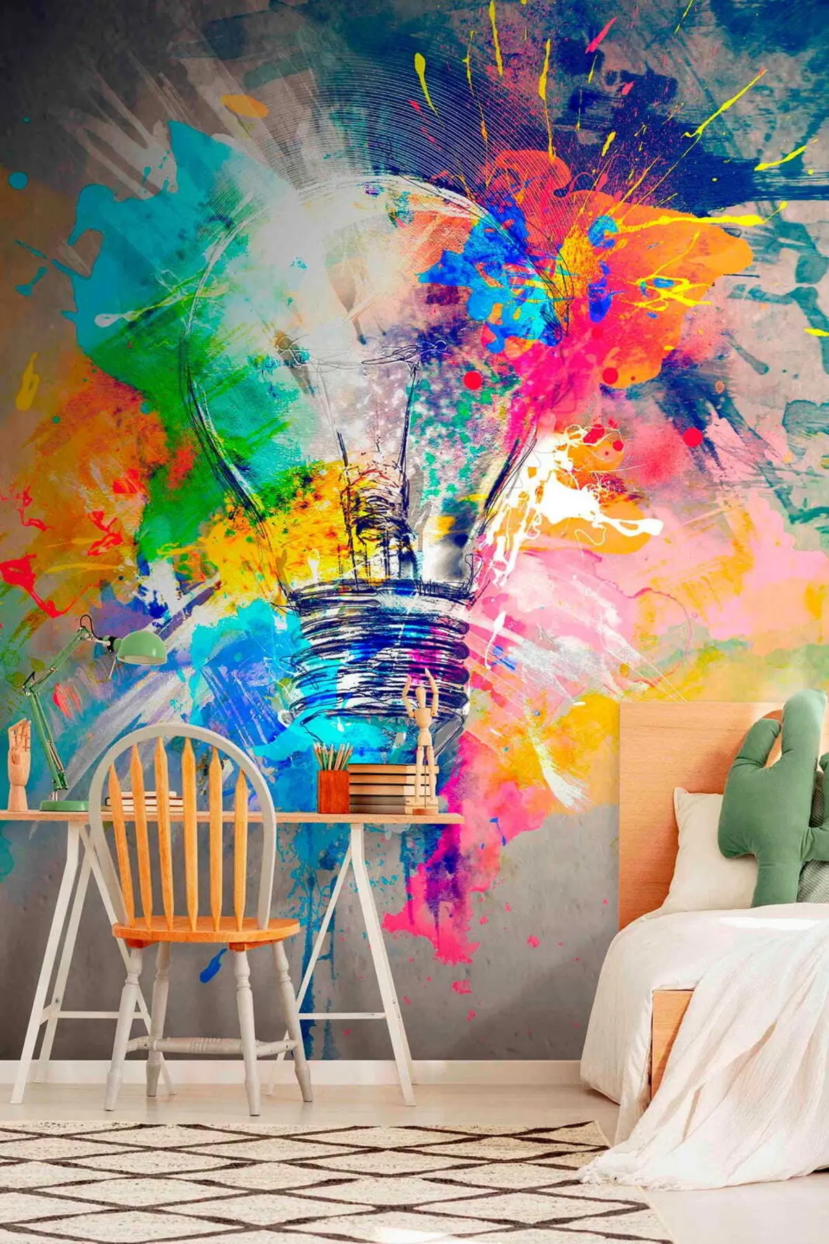 murales de pared Una idea brillante en color u53882