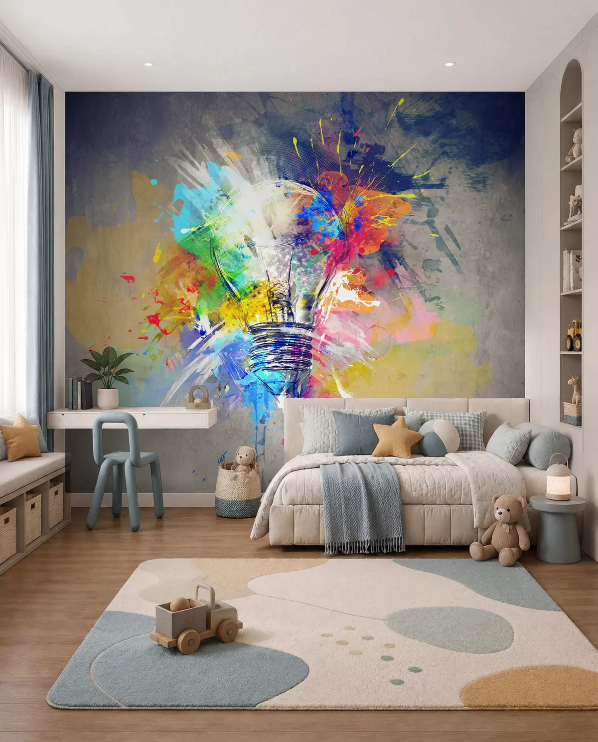 murales de pared Una idea brillante en color u53882