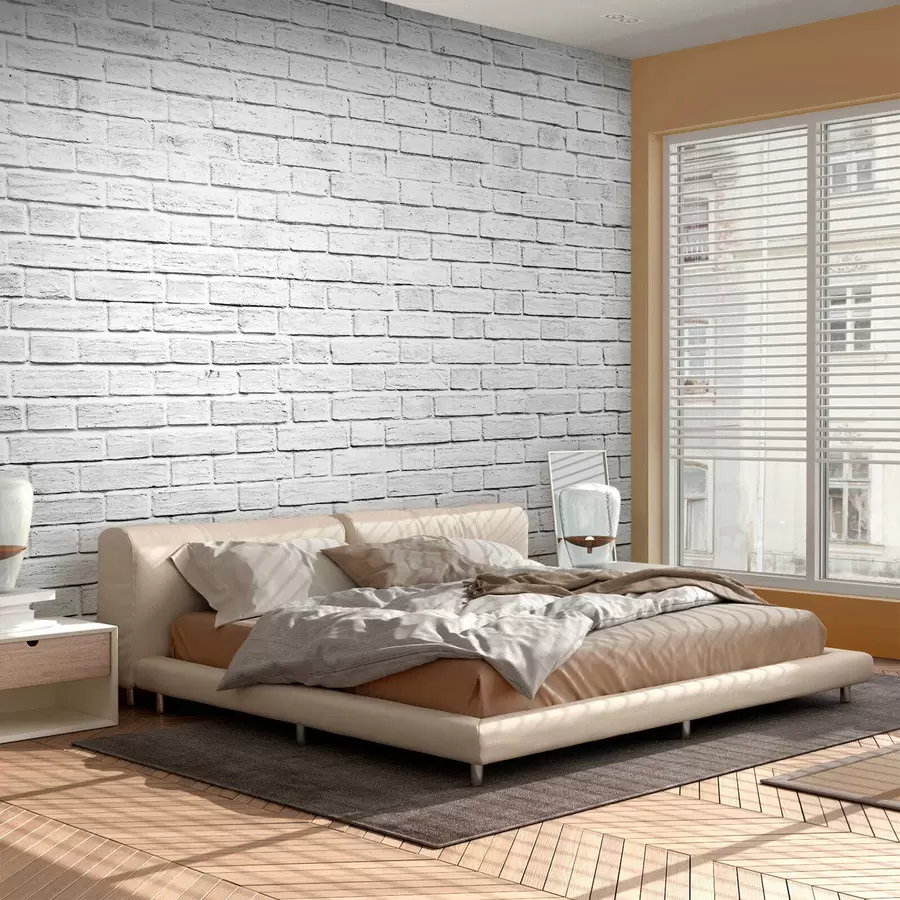 murales de pared Pared de ladrillo blanco u54004