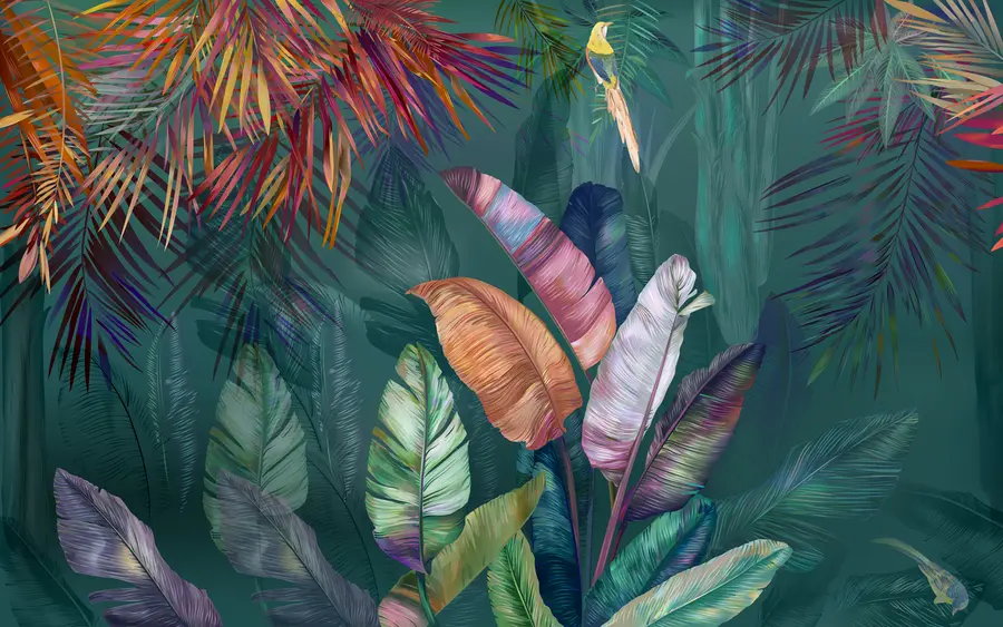 murales de pared Dosel tropical pintado u60120