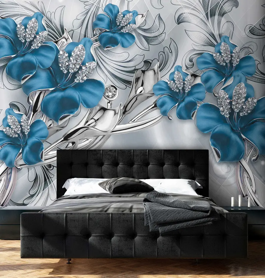 murales de pared Flores azules u60405