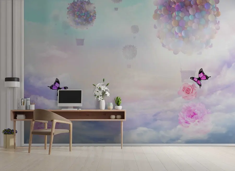 murales de pared Globos en las nubes u59721