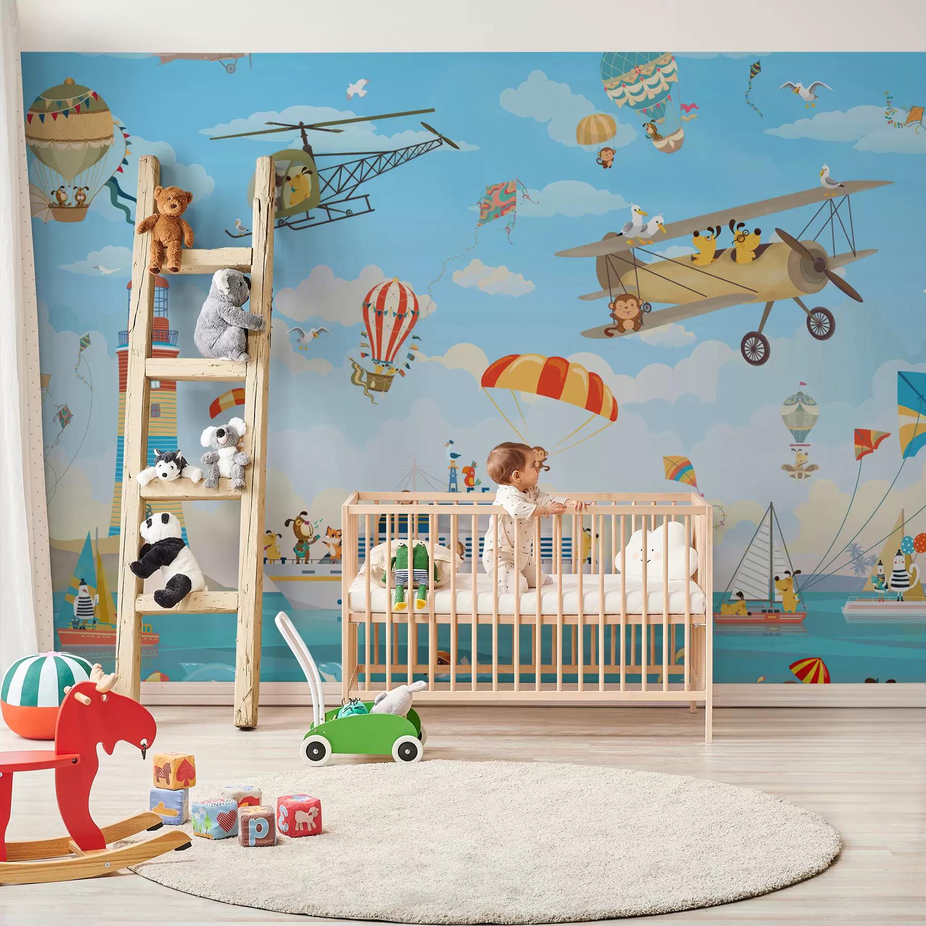 murales de pared Animales en la ciudad portuaria u62422