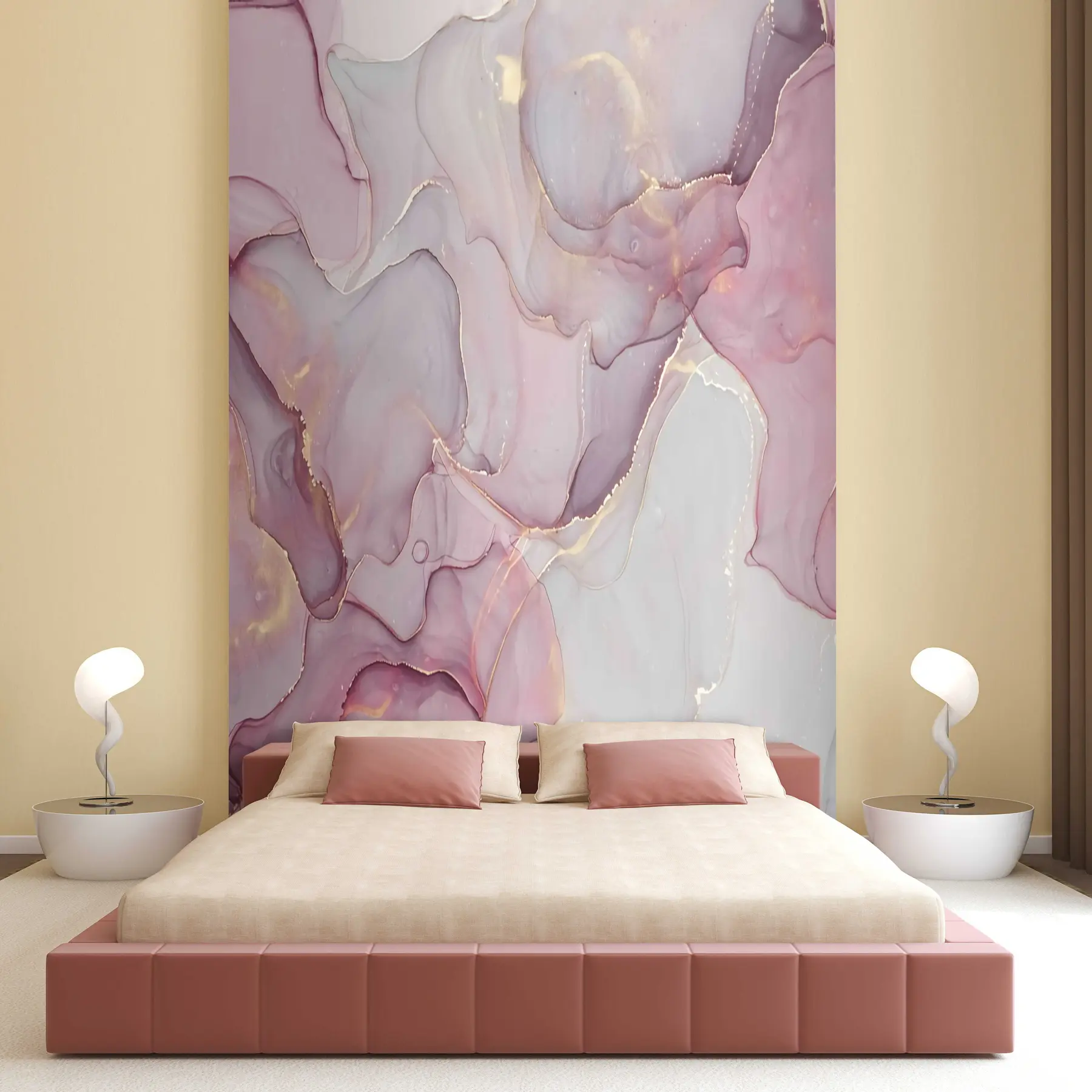 murales de pared Fluido en rosa u70787