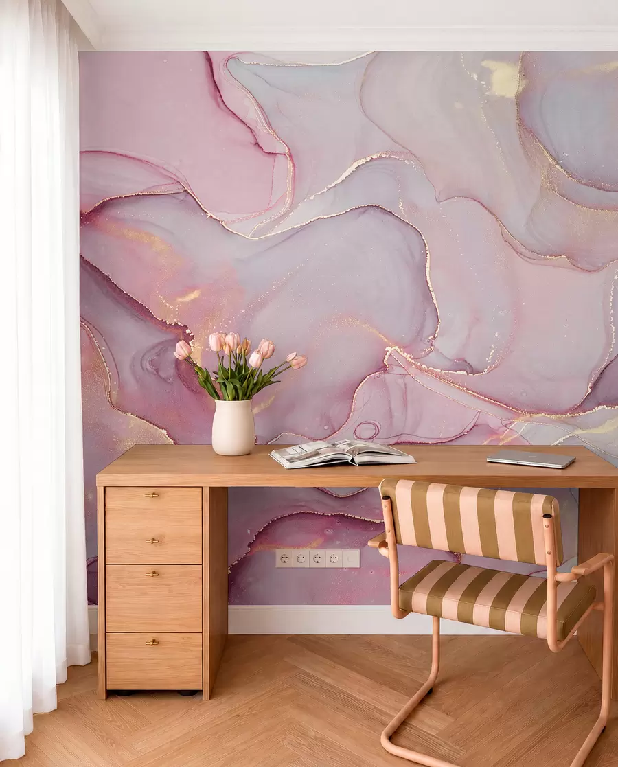 murales de pared Fluido en rosa u70787