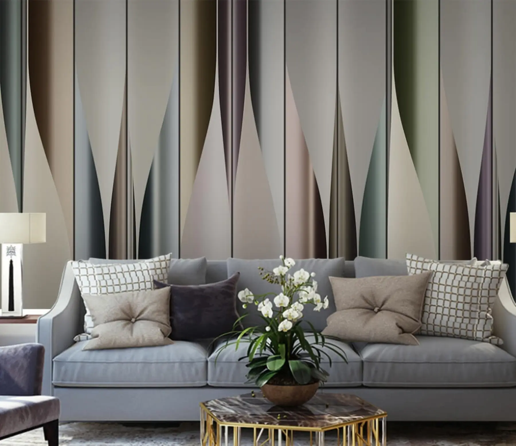 murales de pared Columnas de degradado u24347