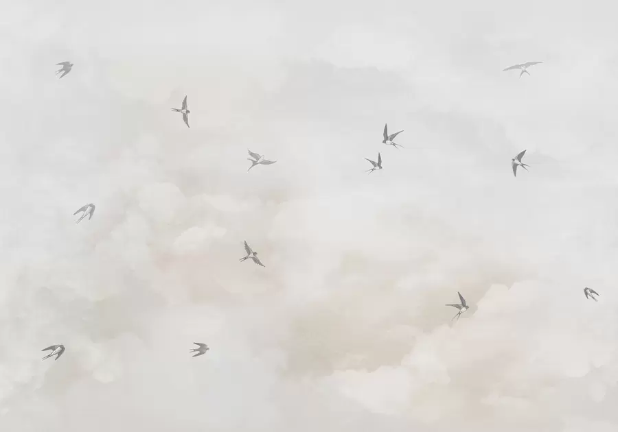 murales de pared Cielo con golondrinas w00526v2