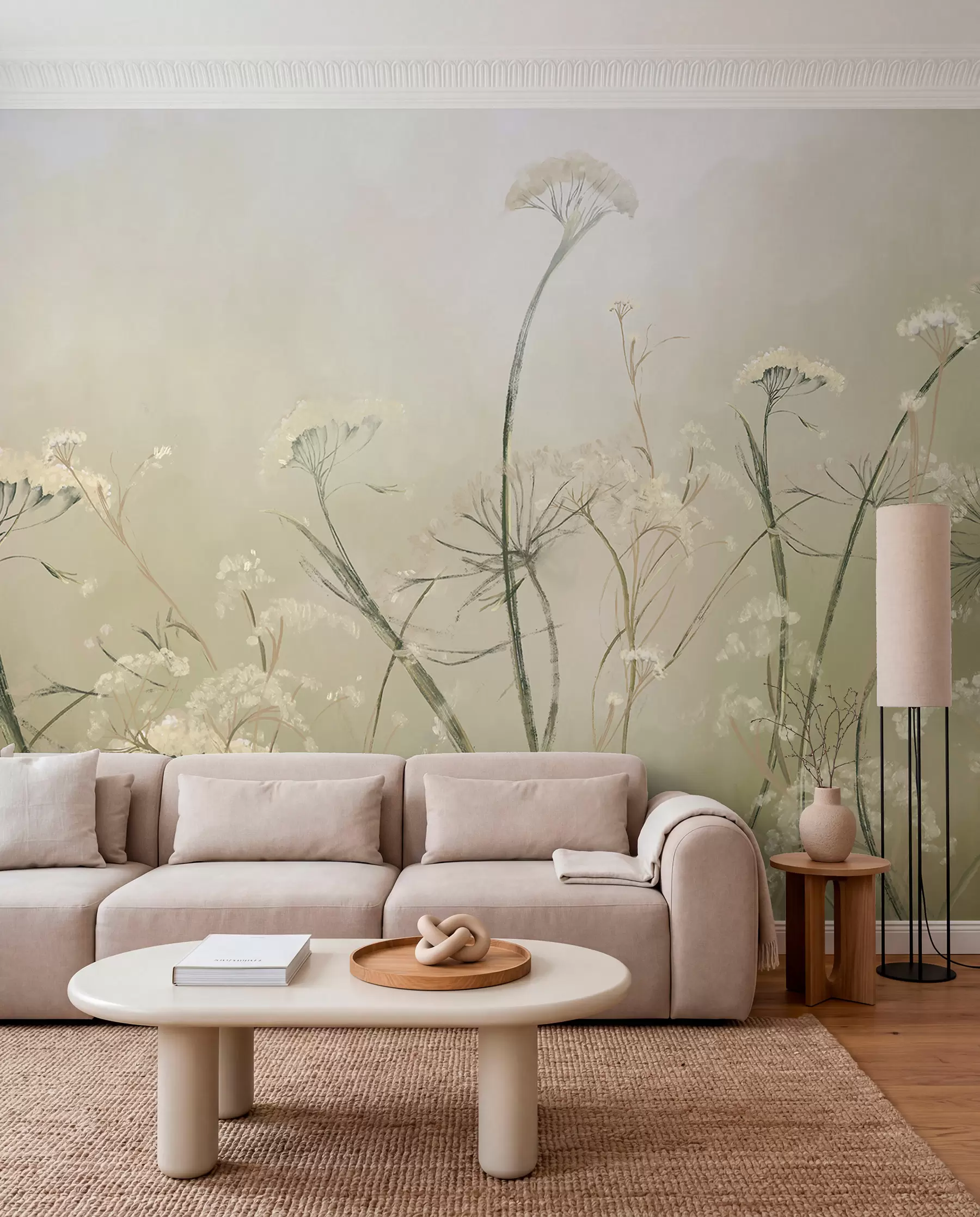 murales de pared Flores silvestres en sepia w00903v1