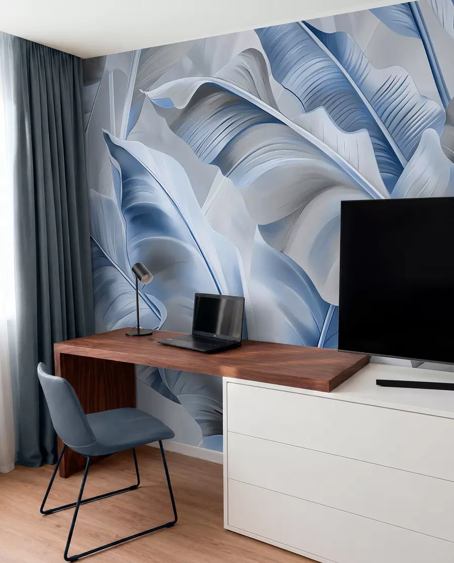 murales de pared Dosel de bananeros azules w07876v1