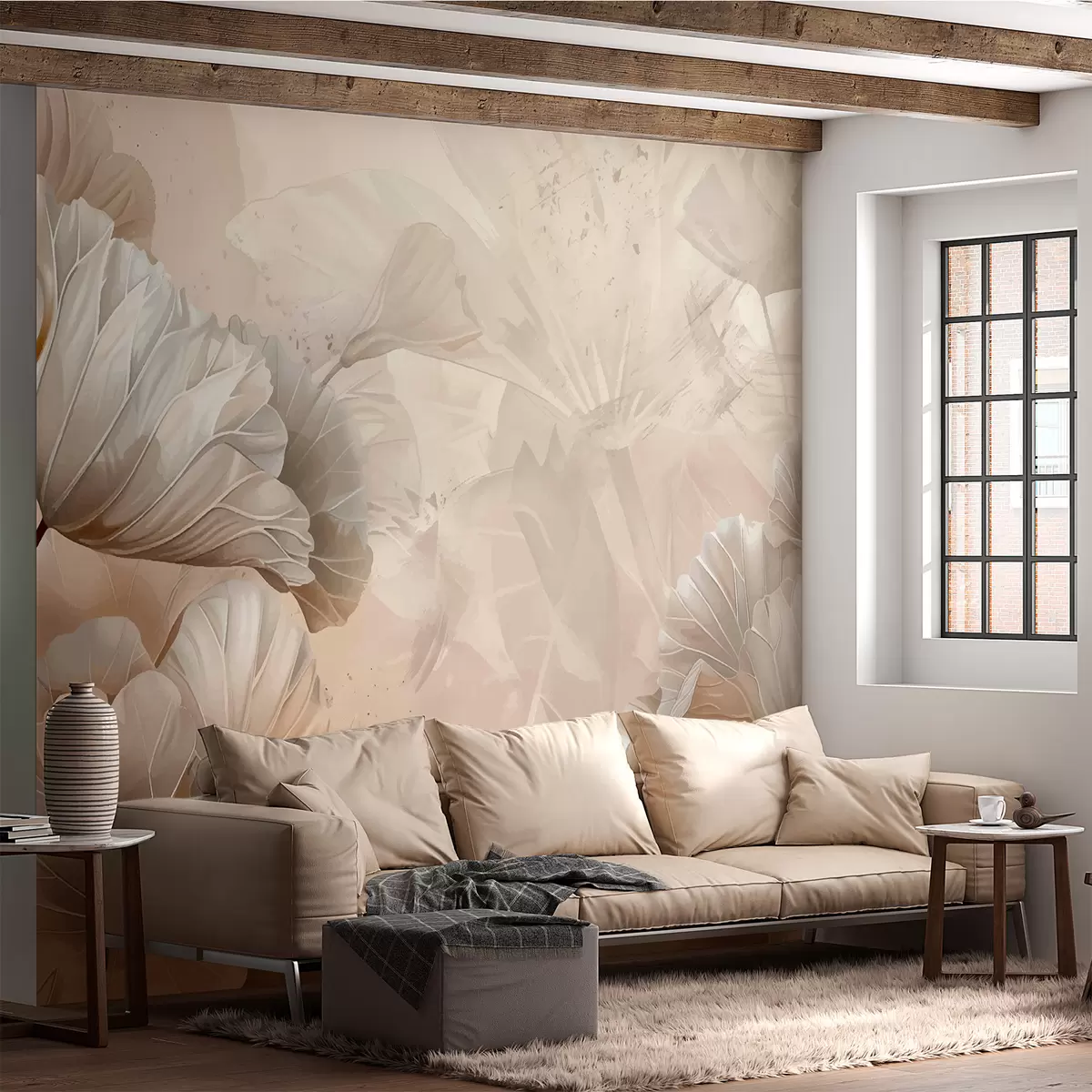 murales de pared hojas vintage w07895