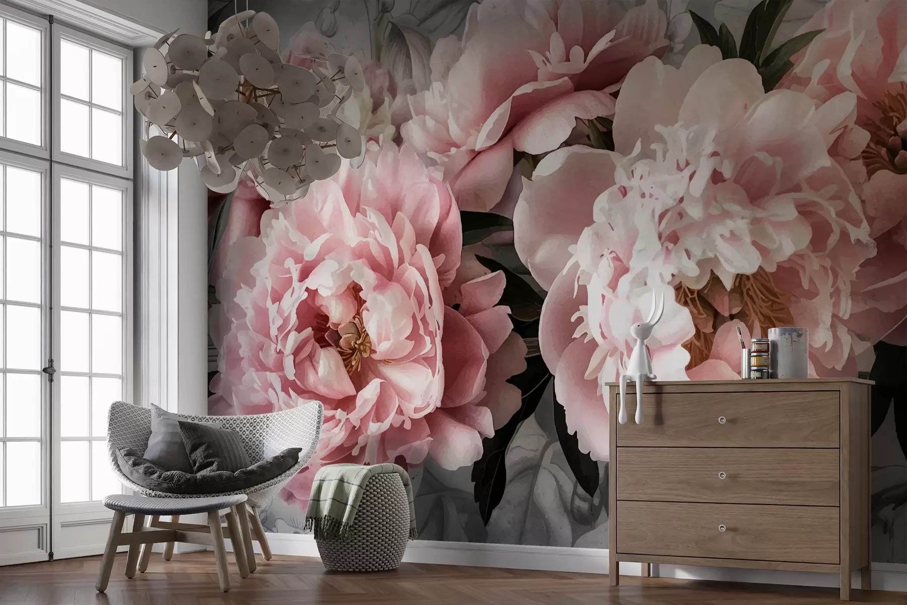 murales de pared Peonías w08014