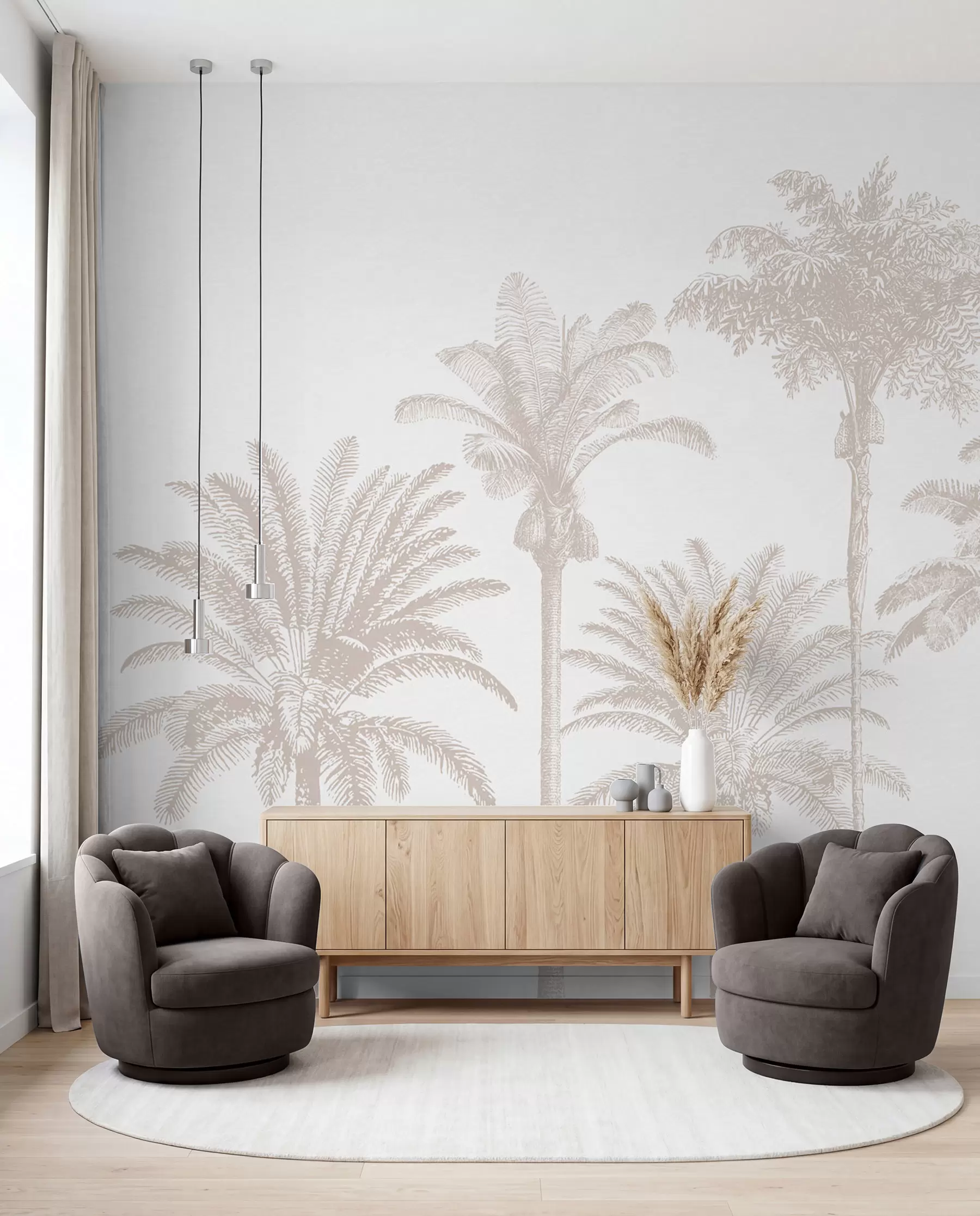 murales de pared Palmeral en arena w08111