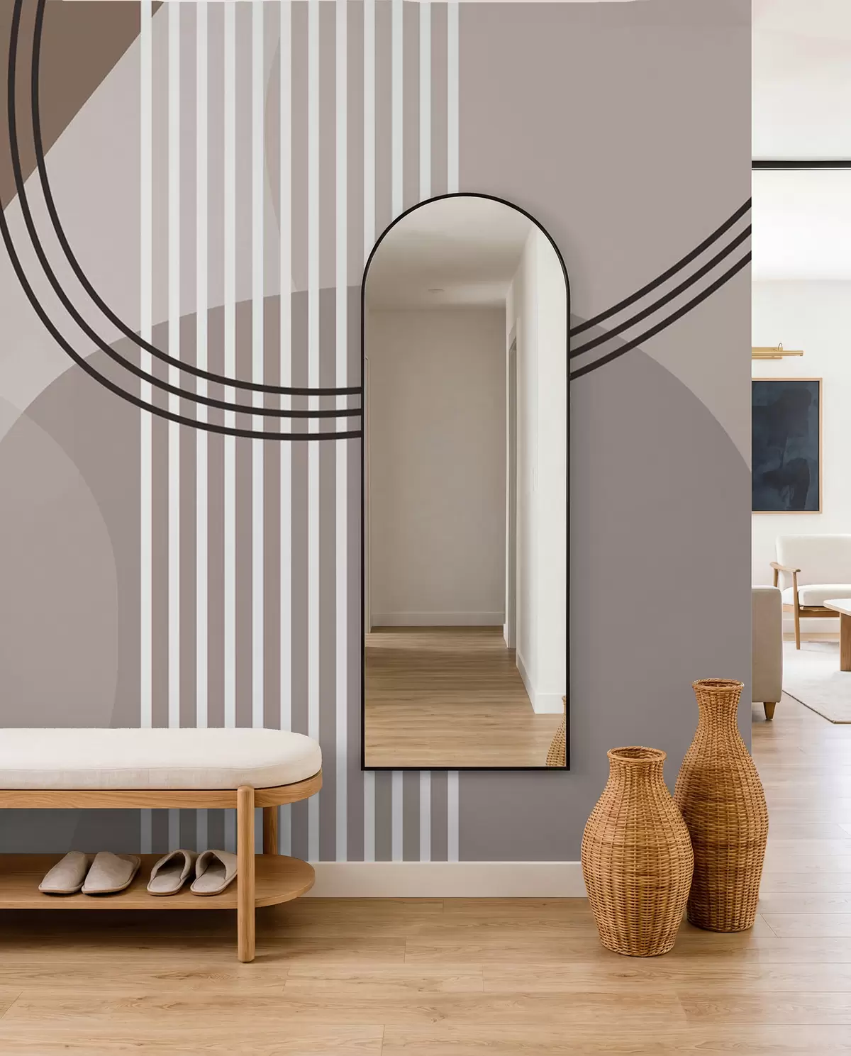 murales de pared Órbita en gris topo w08173