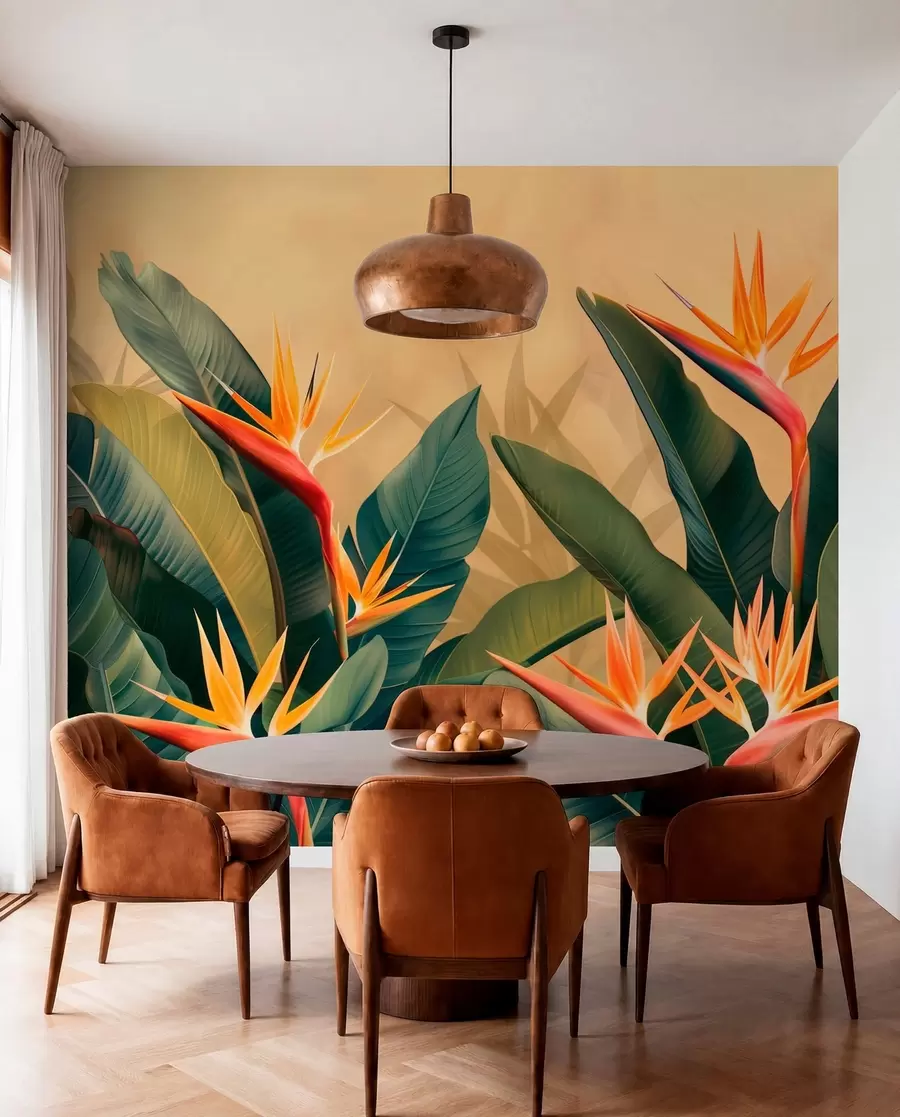 murales de pared Cálida floración tropical w01484