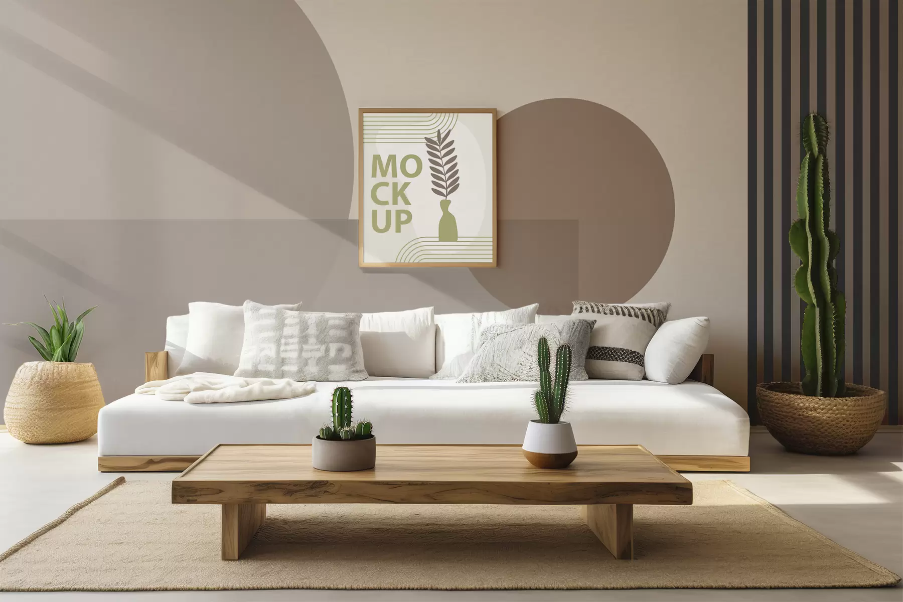 murales de pared Círculos,beige,colores delicados,abstracción w01567