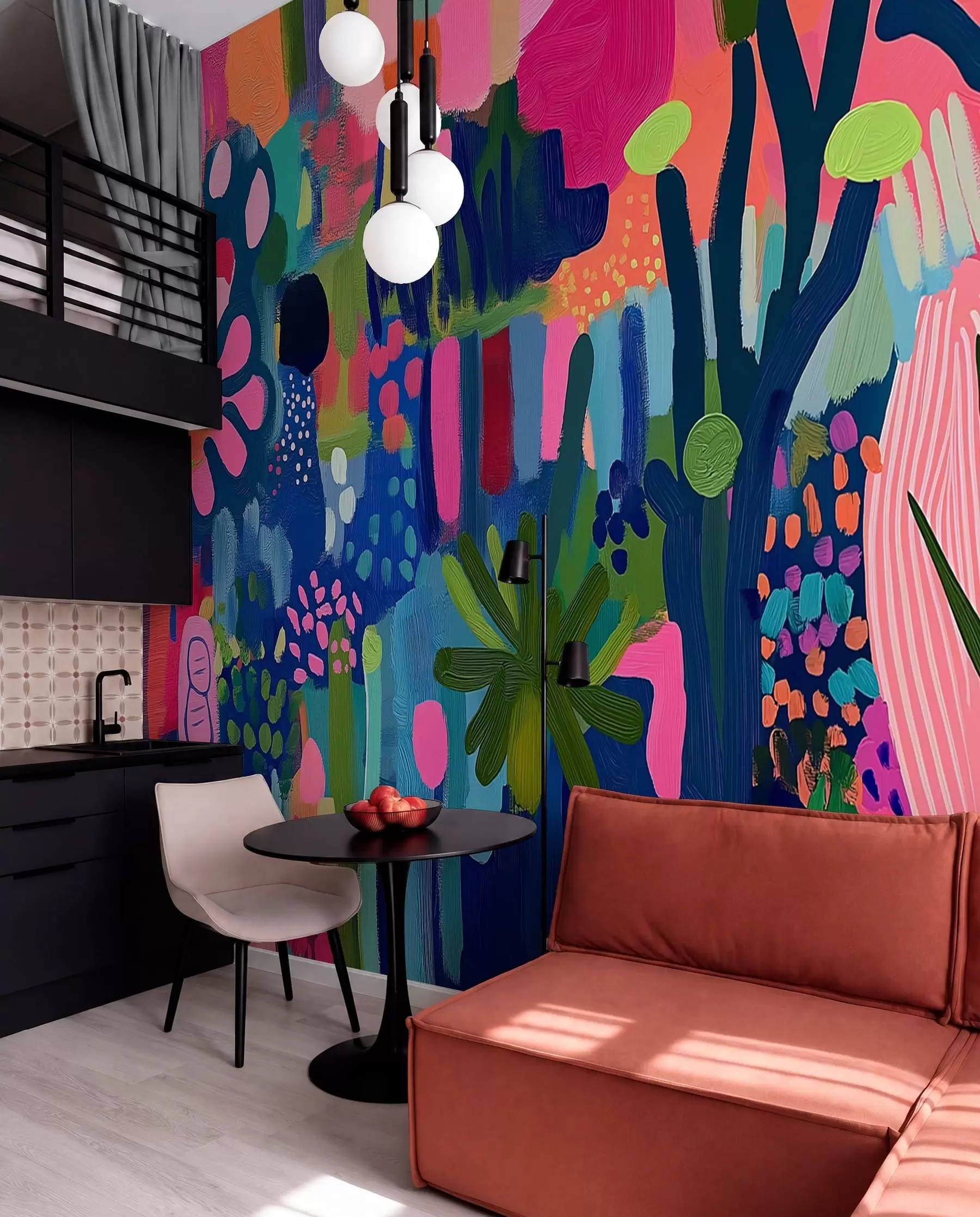 murales de pared Collage de jardín vibrante w08284