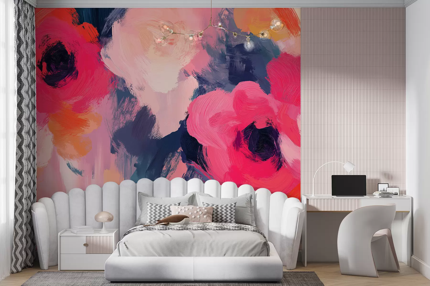 murales de pared Flores abstractas brillantes w08289